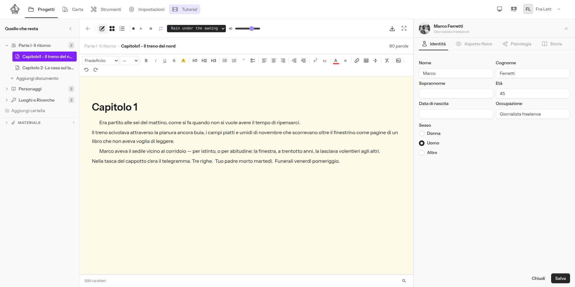 GrinTale screenshot · Personaggi